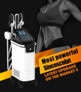 High Power 13 Tesla Emslim Neo 4 Handles com RF Slimming Machine Hi-EMT EMS Muscle Sculping Construir a perda de peso do estimulador muscular Faça o equipamento de beleza mais caçador do corpo