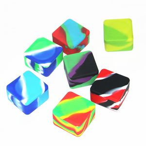 37 ml Silicon Storage Jar Box Square Shape Wax Containers burkar Box Dab Concentrate Tool Dabber Oil Holder For Quartz Banger Smoker Bowl Ash Catcher