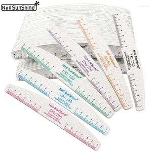 Nagelfiler 100st träfil med linjal 80/100/150/180/240 Professional for Nails Manicure Tools Boat Wood Buffer Supplies Prud22