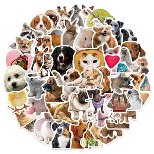 New Sexy 52Pcs Dog Cute Animal Funny Graffiti Sticker DIY Luggage Laptop Guitar Motorcycle Skateboard Ins Kids Classic Toy Sticker Decal