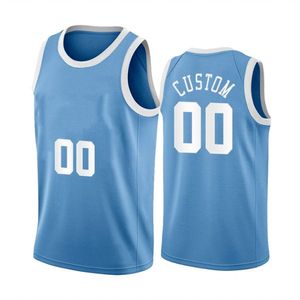 Bedruckte Los Angeles Custom DIY Design Basketball-Trikots, individuelle Team-Uniformen, personalisierbar, mit beliebigem Namen und Nummer, für Männer, Frauen, Kinder, Jugendliche, Jungen, blaues Trikot