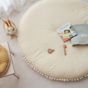 クッション/装飾枕チルドレンズラウンドソフトで快適なヘアボールクライミングマットシンプルな床寝室リビングルーム装飾マット