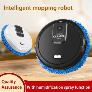 1500 mAh Home Wet Dry Sweeping Robot Mopping Machine Mop Sweeper Electric Sweeper Cordless Spin and Go Mop 220328