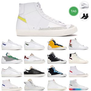 Blazer Mid 77 Scarpe Be True Bianco Nero Grigio Indaco Rosa Schiuma Designer Sneakers da uomo scarpe da ginnastica da jogging all'aperto passeggiate