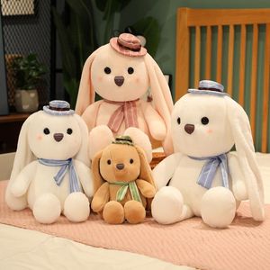 Cute Cherry Blossom Long Ear Rabbit Plush Doll Pillow Doll Girl Birthday Gift for 30-60cm