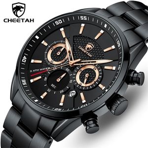 CHEETAH Watch Top Brand Casual Sport Chronograph Mens Watches Stainless Steel Wristwatch Big Dial Waterproof Quartz Clock 220530