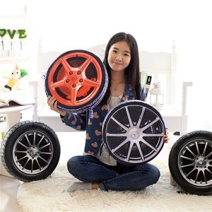 1pc 38CM 3D Personalise automobile wheel tires cushion simulate tire s Pollow WITH filling 220628