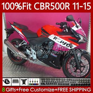 Spritzguss-Verkleidungen für HONDA CBR 500 R CC 500R RR CBR500R 11 12 13 14 15 Karosserie 126No.41 CBR500RR 2011 2012 2013 2014 2015 CBR500 RR 11-15 Repsol Red OEM-Karosseriesatz