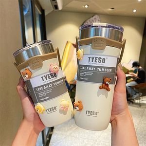 Beer Water Bottle Thermos Mug Cup Stainless Steel Tumbler Thermal Coffee Insulated Isothermal Cold Travel Gourd Drinking 220809