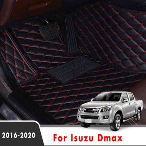 Bilgolvmattor för ISUZU DMAX D-MAX 2020 2019 2018 2017 2016 Auto Tillbehör Dekoration Lädermattor Vattentäta Skydda mattor W220328