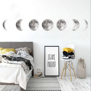 Wholesale blue toilets resale online - Creative Moon Phase D Wall Sticker Home Living Room Wall Decoration Mural Art Decals Kids Bedroom Background Decor Moon Sticker C0614X12