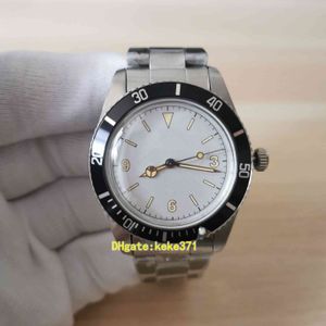 Excelentes relógios de boa qualidade vintage 40mm 1961 5512 5513 Dial branco de aço inoxidável Ásia 2813 movimento mecânico automático masculino assista de pulso masculino