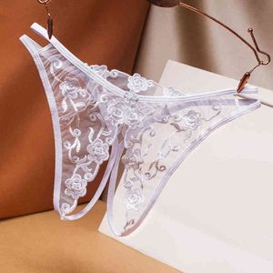 Kadınlar Külot Ezotik Lingerie Porno G-string Iç Çamaşırı Seksi Thongs Külot Boşluk Dantel Pantolon Pijama Mujer W220324