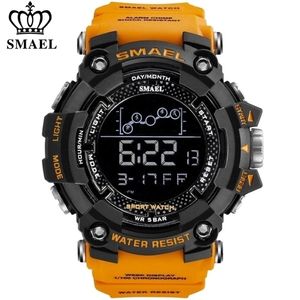 Smael Mens Watch Military Waterproof Sport Wristwatch Digital Stoppur för män 1802 Militära elektroniska klockor Male Clock 220530