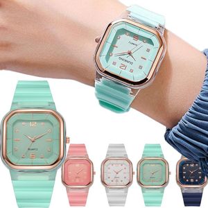 Wristwatches Candy Color Silicone Watches Women's Sports Square Watch Summer Multifunctional Digital Wristwatch Men Fashion RelojWristwa