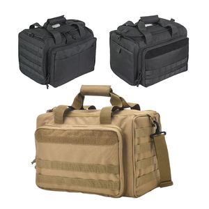 Shooting Range Bag Molle System Outdoor Hunting Accessory Nylon Tactical Gun Case Pack Pistol Tools Shoulder Bag Sniper Black 220628