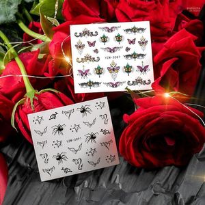 Flower Series 1 Nail Sticker 2022 Slippery Tattoo Picture Summer Färgglada vatten DIY Nail1 Prud22