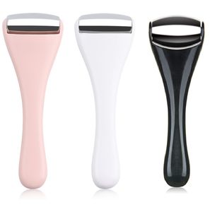 Partihandel ansikte massager mini isrulle för ögon puffiness party favorit rostfritt stål rullar kvinnor ögon massager dra åt porer under ögonlättnad hudvård