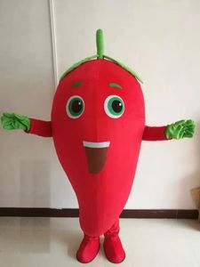 Cartoon Clothing 2022 Halloween Red Chilli Mascot Costume Top Qualit