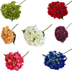 Decorative Flowers & Wreaths Dia Artificial Flower Snow Butterfly Hydrangea Bouquet For Home Wedding Party Table Centerpieces DIY Decoration