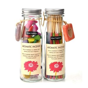 Fragrance Lamps Aromatic Incense Glass Bottled Floral Stick Thai Cone For Fresh Air Deodorize Home DecorFragrance LampsFragrance