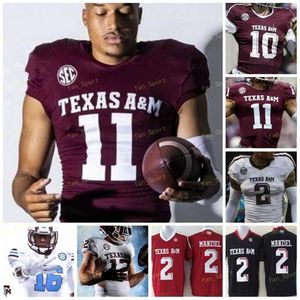 Nik1 Custom Texas A&M Aggie Football Jersey NCAA College 28 Isaiah Spiller 1 Quartney Davis 52 Justin Madubuike 1 Kyler Murray 9 Ricky