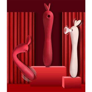 NXY Wibratory Siedem Cherry Desire Rabbit Wibrator Bendable Ssanie Ogrzewanie Masaż Stick AV Kobiet Masturbacja Urządzenie Dorosłych Fun Products 0402