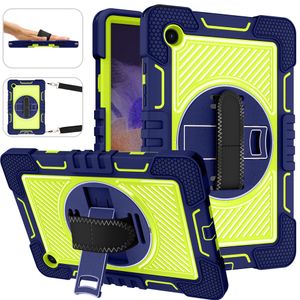 Custodia in silicone P4 Armor per Samsung Tab A7 T500 S6 Lite P610 S7 T970 Custodie antiurto TPU + PC Cinturino portatile con supporto Tablet Cover 8.4 10.1 pollici