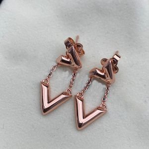 2022 Gold Rose Gold Earrings Hoop For Women Luxurys Designers Pendant Studörhängen Fashion Jewel Girl Girl Letters Earring Wedding D2204291Z