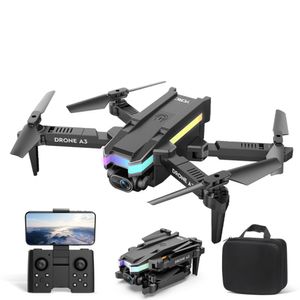 ingrosso Battery Photos-A3 Mini intelligente UAV K HD Dual Camera G CH pieghevole RC elicottero FPV Wifi Photographyquadcopter regalo per elusione ad ostacoli per adulti giocattolo