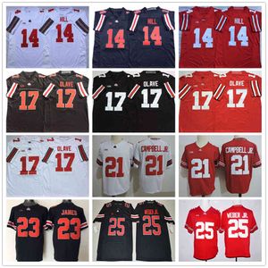 NCAA Ohio State Buckeyes Football Jersey 14 K.J. Hill 17 Chris Olave 21 Parris Campbell Jr. 23 Джеймс 25 Майк Вебер JR Высококачественные трикотажные изделия