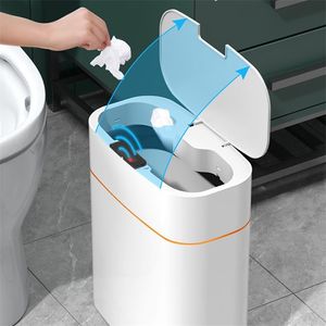 16L / 13L Pattumiera intelligente Sensore intelligente Pattumiera Pattumiera impermeabile Pattumiera domestica Bidone della spazzatura Smart House Bidone della spazzatura 220408