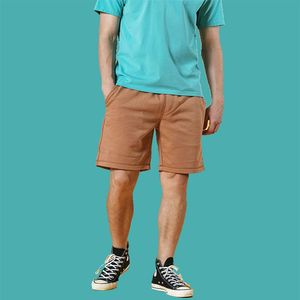 Ternos masculinos Blazers shorts casuais masculinos g de algodão puro calças de suéter curto desenham cordas soltas de cor esportes de cor simples