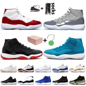 Sports Shoes 11 Cherry Basketball Shoes 11s High OG Cool Grey Low Legend Blue 25th Anniversary Bred Space Jam Concord Gamma Mens Sneakers Jumpman XI Womens Trainers