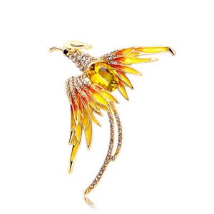 Винтажные бриллианты Phoenix Brooches Pins для мужчин Женщины элегантные варианты вагона для бруш