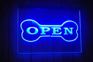 LS0175 OPEN Overnight 3D Engraving LED Light Sign Wholesale Retail