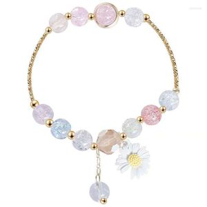 Catena a maglia 2022 Fidanzata Fascino Bead Daisy Bracciale Colorato Estate Bracciale Carino Festa di Nozze Amicizia Regalo Gioielli Kent22