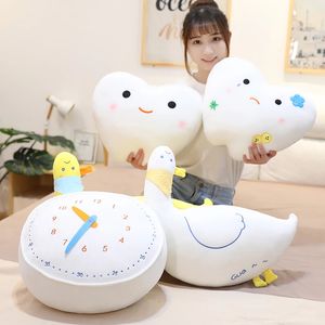 40/50CM Cute Love Your Teeth Plush Toys Lovely Duck Tooth Decay Clock Pillow Stuffed Soft Cushion for Kids Baby Habit Gifts LA425