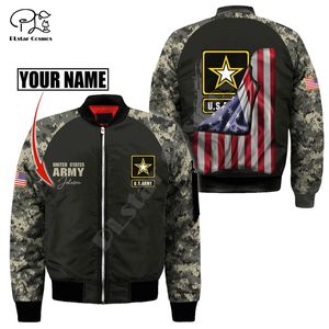 PLstar Cosmos US Army Marine Eagle Militare Camo Abiti Veterano Giacca a vento Streetwear 3Dprint Uomo Donna Soprabito Bomber Jacket 2 220704