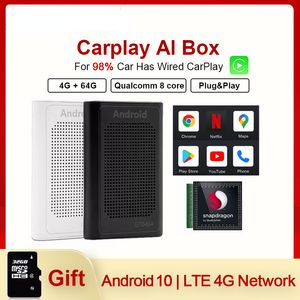 Car Multimedia Smart Box Snapdragon Android 10 Wireless Carplay Ai Box Android Auto 4G 64G Netflix
