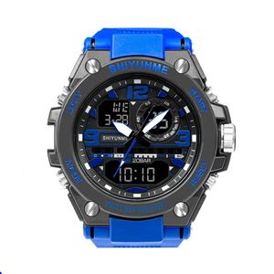 2022 CWP Relógios à prova d'água Relógio esportivo masculino Smael Brand Red Color LED Electronics Chronograph Auto Data Wristwatch Outdoor Sports Gift P2