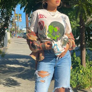 22FW Spring Summer Virus Earth Tee T Shirt USA Ejressed Broken Skateboard Men Women High Street Casual Plus Size Tshirt