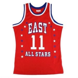 XFLSP Kırmızı # 11 ISAIAH THOMAS 1983 Tüm Yıldız Doğu Retro Basketbol Jersey Erkek Dikişli Özel Herhangi Bir Numara Ad Adseys
