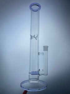 Vattenpipa bong i glas 18 mm skarv med lila cfl och ren hög kvantitet