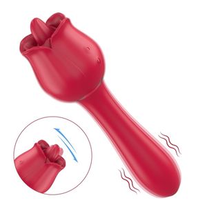 Sex Toy Massager Silicone Tongue Rose & G-sport Toy Oral Licking Stimulate Masturbate Adult Toys Massager for Women Intimate Vibrator