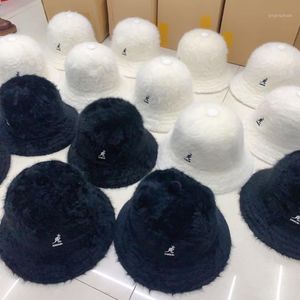 베레모 버킷 모자 캥거루 캥거루 토끼 따뜻한 가을 겨울 솔리드 소프트 모자