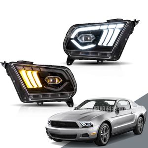 Für Ford Mustang LED Scheinwerfer Blinker Dynamische Montage Bremse Parkplatz Fernlicht Vorne Lampe Auto Teil Zubehör