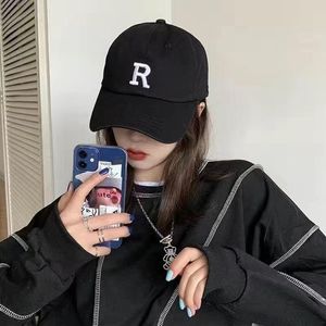 Visors basebollhatt kvinnlig vårkorea bokstäver R Mark 2022 mode vilda sommar hip hop state anka capvisors
