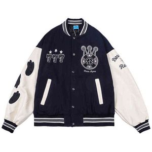 Heißer Verkauf Hip Hop 2023 Streetwear Baseball Jacke Brief Grafik Stickerei Varsity Mantel Harajuku Gothic Punk Rave Bomber Mode Jacken