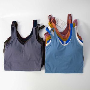 Yogatank toppar Gymkläder Kvinnor anpassar naken Tät sportbh Lu-20 kör fitness Vacker rygg underkläder Vest Shirt